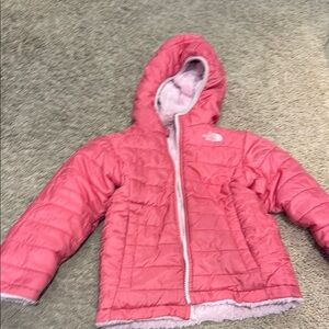 The North Face Pink Reversible Quilted Jacket - great condition!